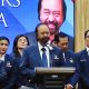 Ketua Umum Partai NasDem, Surya Paloh di Kantor DPP Partai Demokrat-Intan Afrida Rafni-