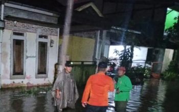 Lokasi banjir di Kecamatan Bojonggede, Kabupaten Bogor, Jawa Barat.