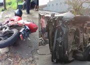 Mobil-Pikap-dan-Motor-Kecelakaan-di-Sukabumi