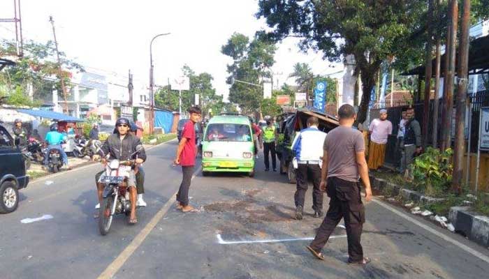 Mobil-Pikap-dan-Motor-Kecelakaan-di Sukabumi