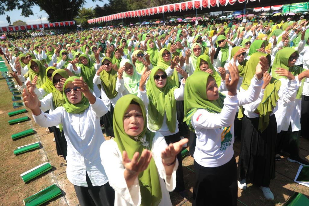 tasyakuran peringatan Hari Lahir (Harlah) Muslimat NU ke-77 yang digelar PC Muslimat NU Kabupaten Temanggung