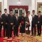 Sebanyak 12 orang duta besar (dubes) Luar Biasa dan Berkuasa Penuh (LBBP) untuk negara sahabat berfoto bersama Menteri Luar Negeri Retno Marsudi di Istana Negara, Jakarta, Senin (26/6/2023). ANTARA/Desca Lidya Natalia/am.