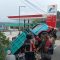LAKALANTAS : Truk muatan pasir besi terperosok di ruas jalan Bagbagan Kiara Dua Desa Loji, Kecamatan Simpenan, Kabupaten Sukabumi.(FOTO : ISTIMEWA/ RADARSUKABUMI)