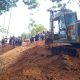 Suasana saat penertiban di lokasi tambang emas tanpa izin di area perhutani blok Cibuluh, Desa/ Kecamatan Ciemas Kabupaten