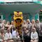 SERU: Barongsai tampil di perpisahan dan kenaikan kelas SDN Kebon Kawung, Rabu (14/6/2023).