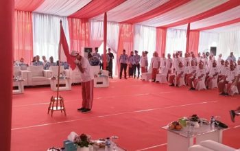 Puluhan narapidana terorisme berikrar setia NKRI di Lapas Gunung Sindur, Kabupaten Bogor, Jawa Barat, Kamis (1/6/2023). (Kemenkumham Jawa Barat)