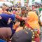 Gubernur Jawa Timur Khofifah Indar Parawansa saat menghadiri Rapat Kerja Nasional (Rakernas) Kelima Persatuan Guru Nahdlatul Ulama (Pergunu) Periode 2022-2027, di Alun Alun Leuwimunding Kabupaten Majalengka, Sabtu (17/6).