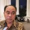 Ketua Umum Relawan Pro Jokowi (Projo) Budi Arie Setiadi saat memberikan keterangan usai Malam Puncak Penganugerahan Hoegeng Awards 2023 di Jakarta Selatan, Jakarta, Jumat (14/7/2023).