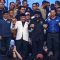 Ketua Umum Partai NasDem Surya Paloh (kedua tengah), Ketua Umum Partai Demokrat Agus Harimurti Yudhoyono (kedua kanan), Presiden PKS Ahmad Syaikhu (kedua kiri), bakal calon presiden dari Koalisi Perubahan untuk Persatuan (KPP) Anies Baswedan (kiri) bergandeng tangan Minggu (16/7/2023).