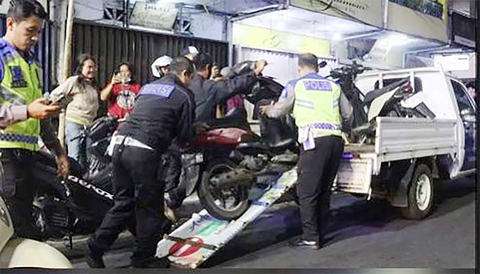 Razia Kendaraan Polres Sukabumi Kota
