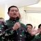 Panglima TNI Laksamana TNI Yudo Margono saat memaparkan rencana Latihan Gabungan TNI 2023 di Sesko TNI, Kota Bandung