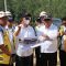 Menteri PUPR Basuki Hadimuljono saat meninjau progres pembangunan infrastruktur dasar Ibu Kota Nusantara, Kalimantan Timur, Jumat (28/7/2023). 
