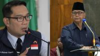 Ridwan Kamil menyampaikan hasil tim investigasi Jawa Barat terkait Al Zaytun kepada Mahfud MD, Sabtu 24 Juni 2023. -Kolase: Ridwan Kamil (kiri), Panji Gumilang (kanan)
