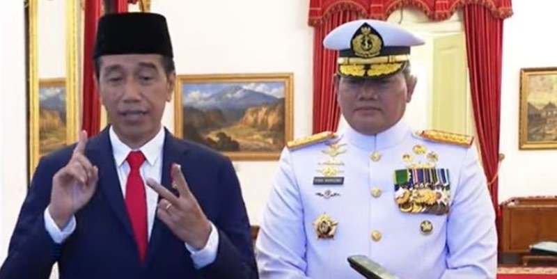 Presiden Jokowi dan Panglima TNI Laksamana TNI Yudo Margono/Ist