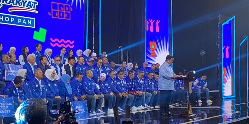Bakal calon presiden Prabowo Subianto saat mengumumkan nama baru koalisi partai politik pendukungnya