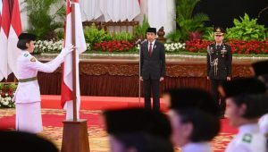 Dikukuhkan Jokowi, Pelajar Kalimantan Tengah Pimpin Anggota Paskibraka Nasional 2023