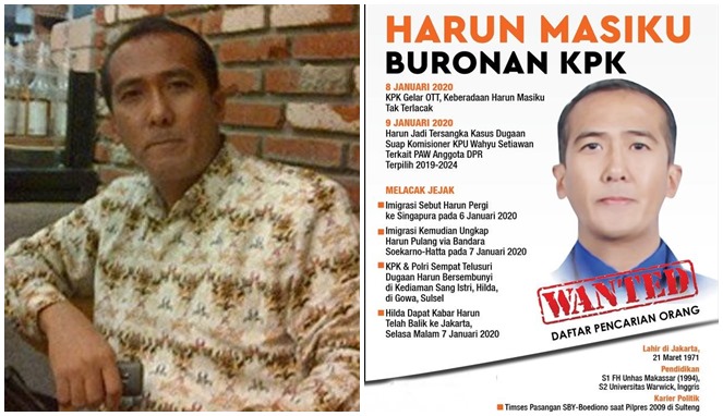 Polri menyebar Red Notice ke sejumlah negara untuk membantu KPK menangkap Harun Masiku.--