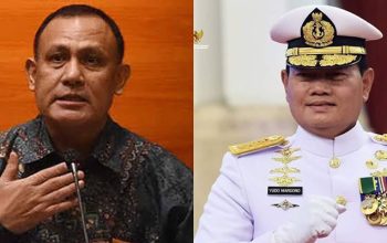 Ketua KPK Firli Bahuri dan Panglima TNI Laksamana Yudo Margono/Repro