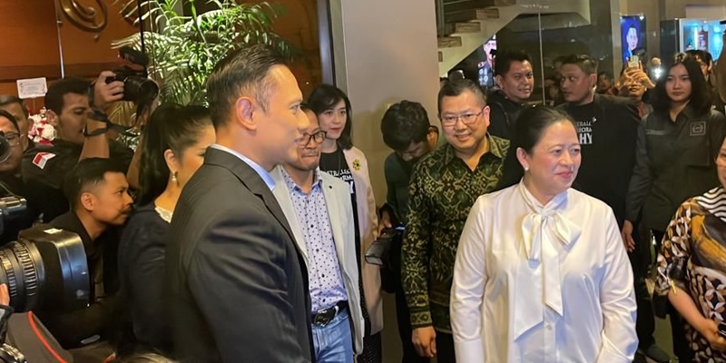 Ketua DPP PDIP, Puan Maharani di acara Perayaan Ulang Tahun Agus Harimurti Yudhoyono di Djakarta Theater, Jakarta Pusat., Kamis (10/8)