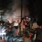 Kondisi bangunan bengkel milik Dadang warga kampung Cempaka Putih, Kelurahan kecamatan Palabuhanratu, Kabupaten Sukabumi usai terbakar.(FOTO : NANDI/ RADARSUKABUMI)