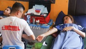 Sambut Hari Jadi ke 153 Kabupaten Sukabumi dan Hut RI, Kecamatan Cisolok Gelar Donor Darah