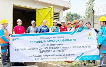 PLN UP3 Sukabumi dan PT Yongjin Javasuka Garment