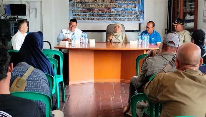 Rapat Koordinasi antar petambak Udang vanamei di Kabupaten Sukabumi