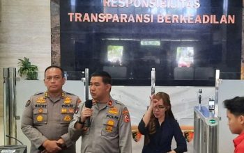 Karopenmas Divisi Humas Polri Brigjen Pol. Ahmad Ramadhan saat memberikan di Bareskrim Polri, Jakarta, Kamis (24/8/2023). (ANTARA)