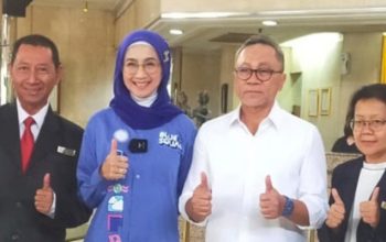 Ketua Umum PAN, Zulkifli Hasan bersama Ketua DPW PAN Jabar, Desy Ratnasari/Ist