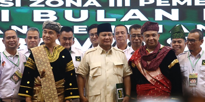 Acara "Konsolidasi Zona III Pemenangan Pileg Partai Bulan Bintang (PBB) dan Pemenangan Prabowo Subianto Calon Presiden 2024" yang digelar di Hotel Pangeran Beach, Padang, Sabtu (9/9)/Ist
