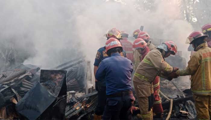 Pabrik tempe Sukaraja Bogor Kebakaran