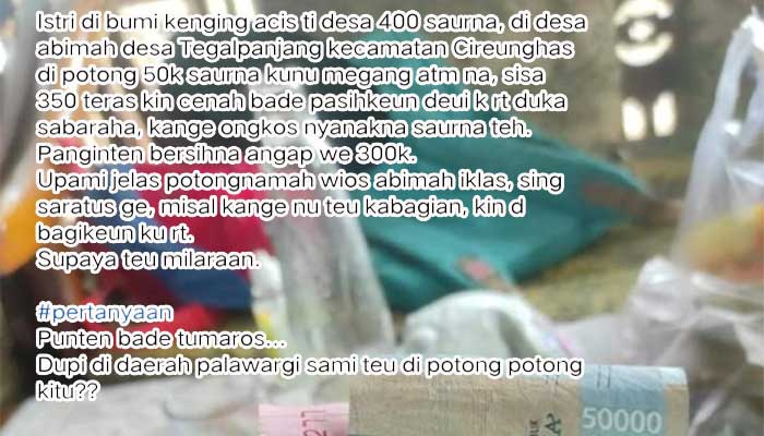 Pungli Bansos Desa Tegalpanjang Sukabumi