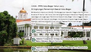 Pemerintah Kota Bogor Buka 1.112 Formasi Seleksi PPPK 2023