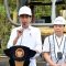 Presiden Joko Widodo (Jokowi) saat “groundbreaking” Hotel Vasanta di kawasan Ibu Kota Nusantara, Kabupaten Penajam Paser Utara, Kalimantan Timur, Sabtu (23/9/2023).