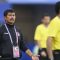 Pelatih Timnas U-24 Indonesia Indra Sjafri memberikan instruksi saat melawan Korea Utara pada babak Grup F Asian Games 2022 di Zhejiang Normal University Stadium, Jinhua, China, Minggu (24/9/2023). (Hafidz Mubarak A/nz/aa)