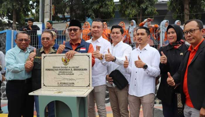 Wali Kota Sukabumi Resmikan Pedestrian