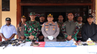 Satgas Damai Cartenz gabungan TNI Polri melumpuhkan 5 anggota KKB, Sabtu 30 September 2023-Humas Polri-