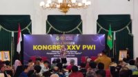 Situasi kegiatan welcome dinner dalam rangkaian Kongres PWI XXV di Gedung Sate, Bandung, Jawa Barat (24/9/2023). 