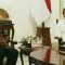 Suasana pertemuan Presiden Joko Widodo bersama Presiden Ke-6 RI Susilo Bambang Yudhoyono di Istana Merdeka, Jakarta, Kamis (10/10/2019). (Bayu Prasetyo)