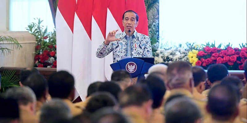 Presiden Joko Widodo saat memberikan arahan kepada Kepala Daerah se-Indonesia/Ist