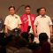 Ketua Umum PSI Kaesang Pangarep bersama Bacapres Prabowo Subianto dan pentolan Parpol KIM di Djakarta Theater, Jakarta Pusat, Selasa malam (24/10)/Rep