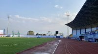 Situasi Stadion Arcamanik yang menjadi salah satu lokasi latihan gelaran Piala Dunia U-17 di Kota Bandung, Provinsi Jawa Barat, Senin (9/10/2023). (Rubby Jovan)