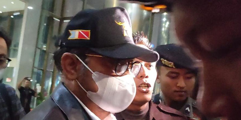 Syahrul Yasin Limpo saat tiba di Gedung Merah Putih KPK.