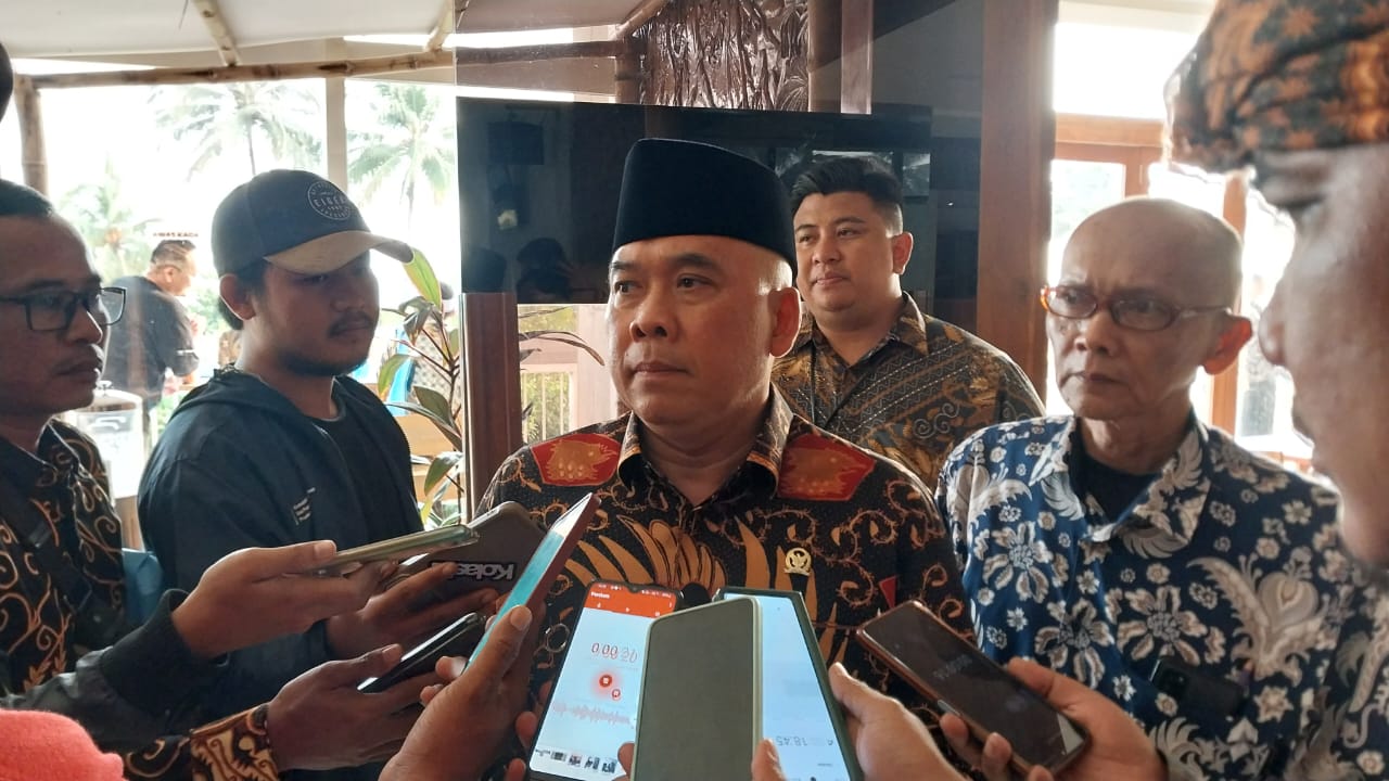 Anggota DPR RI dari Partai Gerindra Heri Gunawan.(FOTO : NANDI/ RADARSUKABUMI)