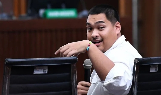 Menteri Pemuda dan Olahraga Dito Ariotedjo menjadi saksi dalam sidang lanjutan kasus dugaan korupsi BTS 4G di Pengadilan Tipikor, Jakarta Pusat, Rabu (11/10/2023).