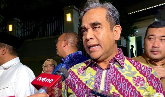 Sekretaris Jenderal Partai Gerindra Ahmad Muzani saat memberikan keterangan pers di Jakarta, Rabu (18/10/2023)