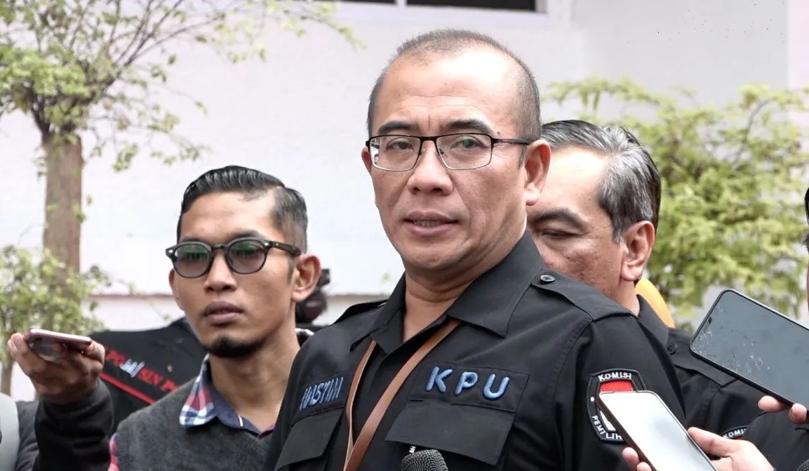Ketua KPU RI Hasyim Asy'ari di Kantor KPU RI, Jakarta, Rabu (25/10/2023). (Narda Margaretha Sinambela)