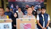 Kapolresta Bandung Kombes Pol. Kusworo Wibowo saat rilis kasus pembunuhan di Mapolresta Bandung, Kabupaten Bandung, Jawa Barat, Senin (30/10/2023). (Polresta Bandung)
