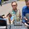 Menkopolhukam Mahfud MD saat memberikan keterangan di Istana Kepresidenan, Jakarta, Rabu (4/10/2023). (Rangga Pandu Asmara Jingga)
