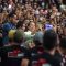 Presiden Joko Widodo (tengah) menyapa relawan saat menghadiri Konsolidasi Nasional Jaringan Relawan Alap-Alap Jokowi di Sentul International Convention Center (SICC), Kabupaten Bogor, Jawa Barat, Sabtu (7/10/2023). 